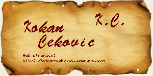 Kokan Čeković vizit kartica